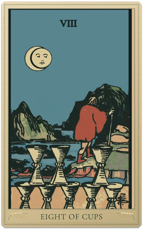 Eight of Cups, Waite–Smith tarot