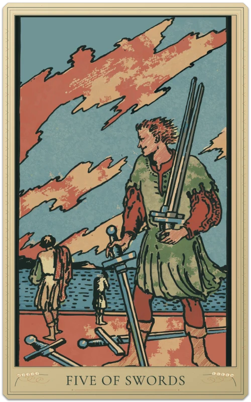 Five of Swords, Waite–Smith tarot