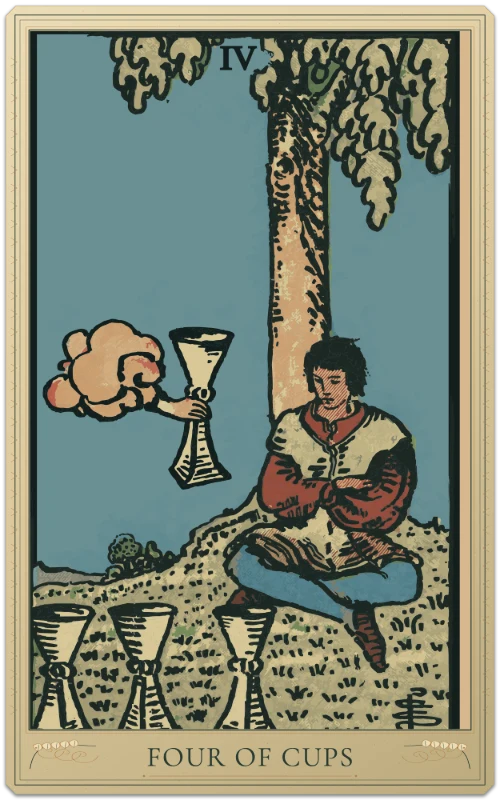 Four of Cups, Waite–Smith tarot