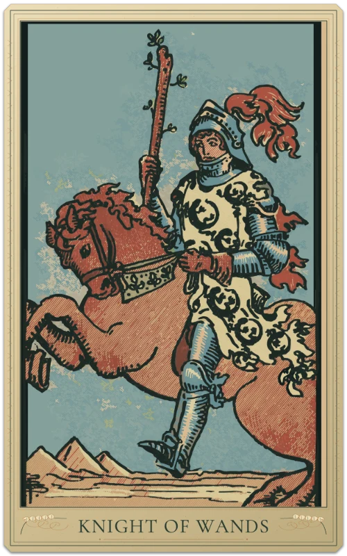 Knight of Wands, Waite–Smith tarot
