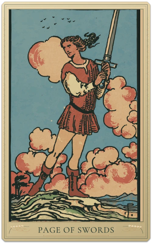 Page of Swords, Waite–Smith tarot