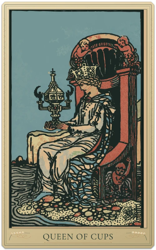 Queen of Cups, Waite–Smith tarot