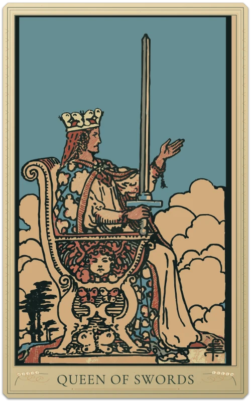 Queen of Swords, Waite–Smith tarot
