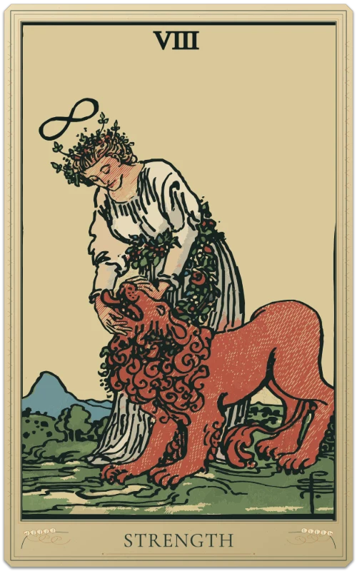 Strength, Waite–Smith tarot