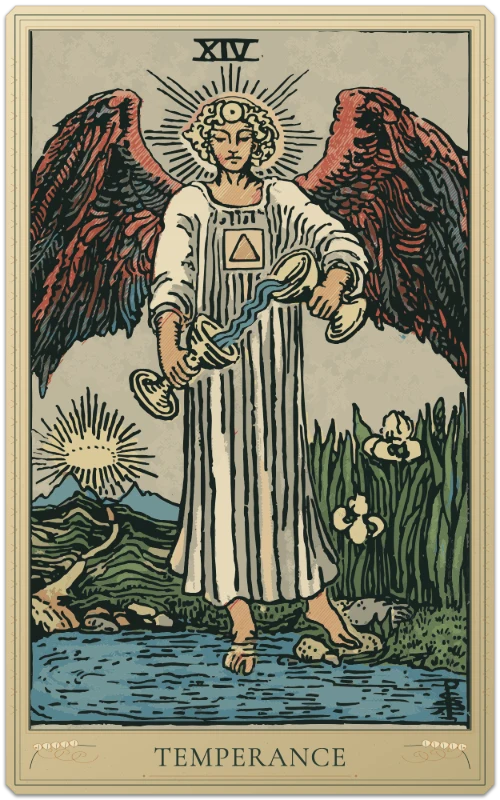 Temperance, Waite–Smith tarot