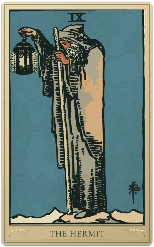 The Hermit, Waite–Smith tarot