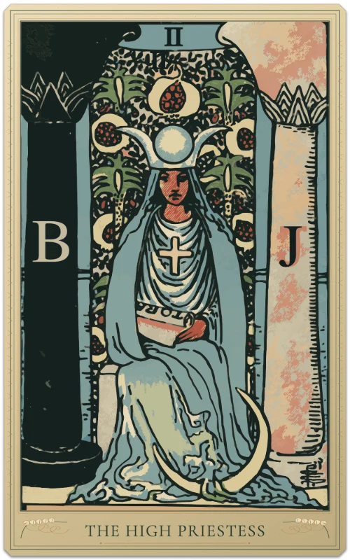 The High Priestess, Waite–Smith tarot